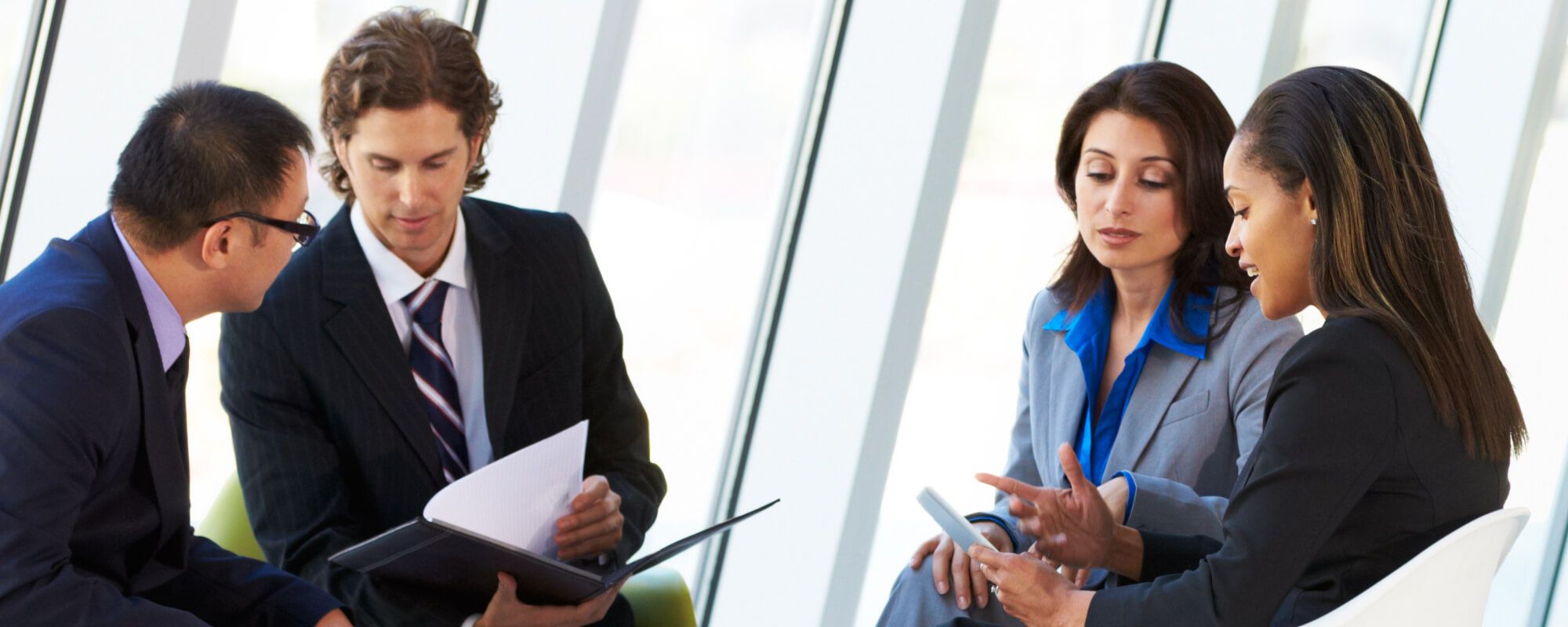 business meeting about bank guarantee loan